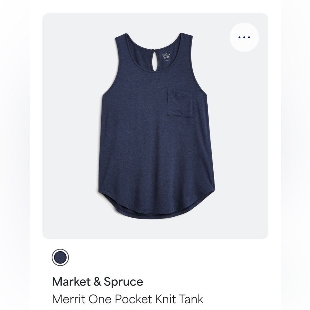 Market & Spruce Stitch Fix large blue keyhole tank top with pocket